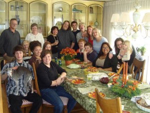 Family gathering at author's home