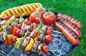 A beautiful grilled bbq spread - guests are surely coming!